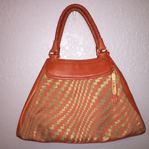 COLE HAAN Handbag Purse Shoulder bag Orange
